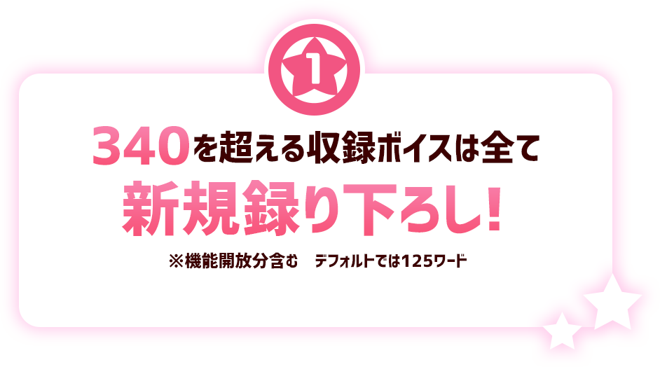 250を超える収録ボイスは全て新規録り下ろし!